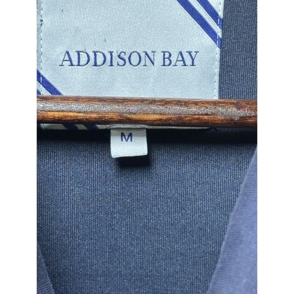 Addison Bay Womens Navy Cowl Neck Pullover Sweatshirt Gold Zipper - Picture 3 of 6